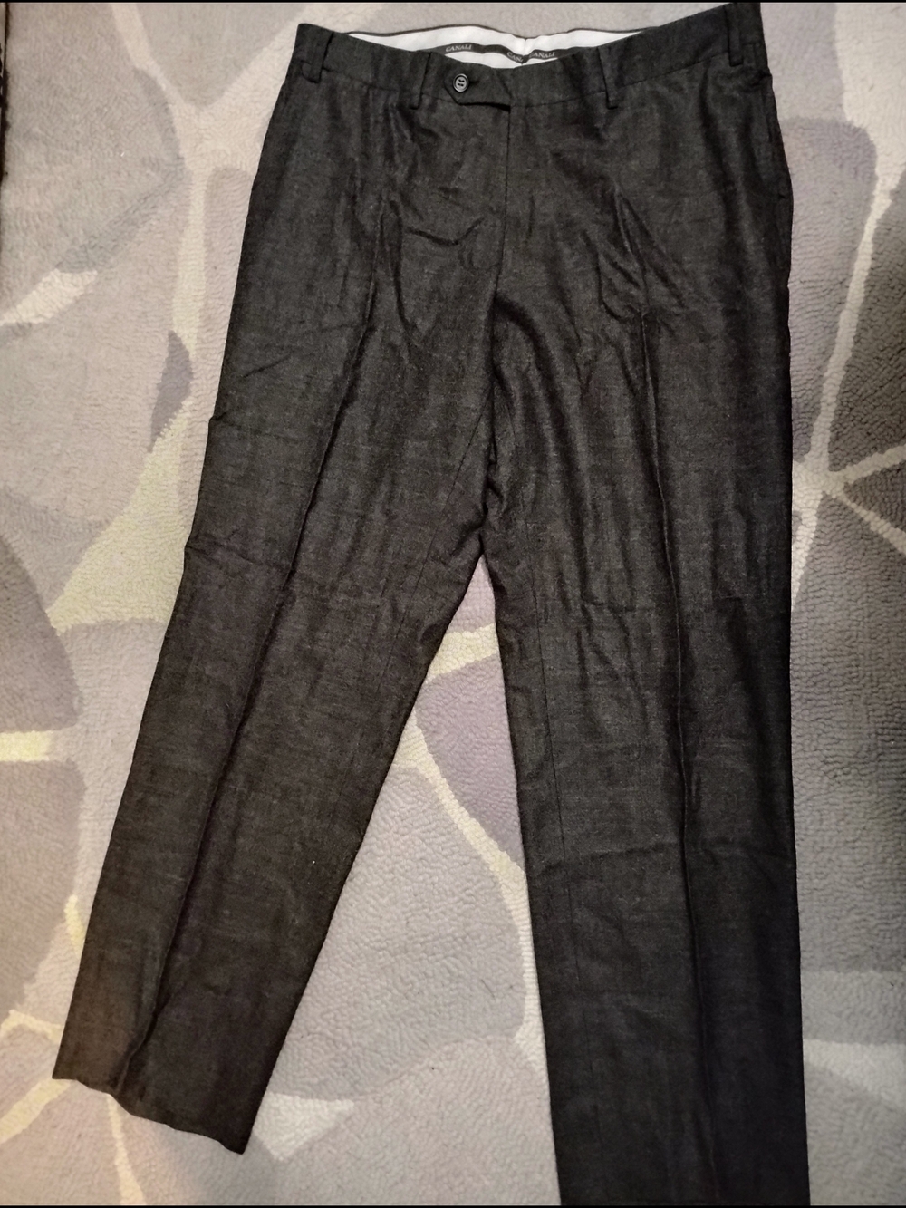 Canali Men's Charcoal Black Dress Pants